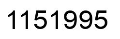 Number 1151995 black image