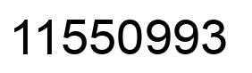 Number 11550993 black image