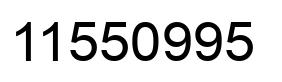 Number 11550995 black image