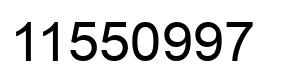 Number 11550997 black image