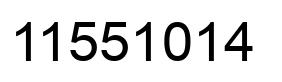 Number 11551014 black image