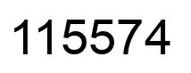 Número 115574 imagen negro