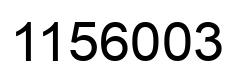 Number 1156003 black image