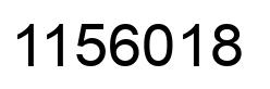 Number 1156018 black image