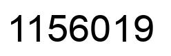 Number 1156019 black image