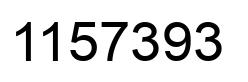 Number 1157393 black image