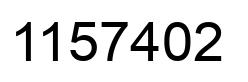 Number 1157402 black image