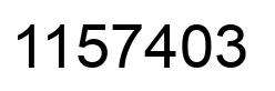Number 1157403 black image
