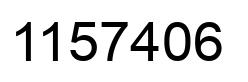 Number 1157406 black image