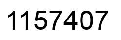 Number 1157407 black image