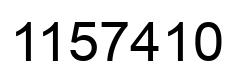 Number 1157410 black image