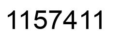 Number 1157411 black image