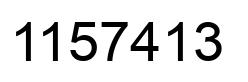 Number 1157413 black image