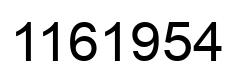 Number 1161954 black image