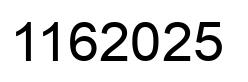 Number 1162025 black image