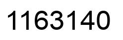 Number 1163140 black image