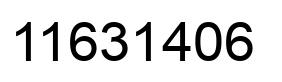 Number 11631406 black image