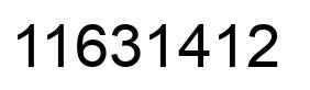 Number 11631412 black image