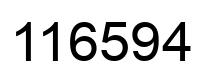 Number 116594 black image