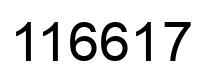 Number 116617 black image