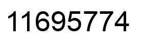 Number 11695774 black image