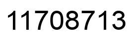 Number 11708713 black image