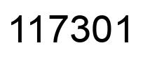 Number 117301 black image