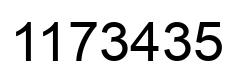 Number 1173435 black image