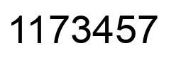 Number 1173457 black image