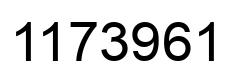 Number 1173961 black image