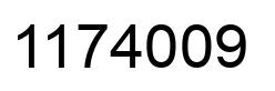 Number 1174009 black image