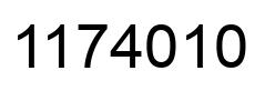 Number 1174010 black image