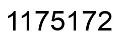 Number 1175172 black image