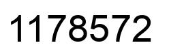 Number 1178572 black image