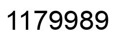 Number 1179989 black image