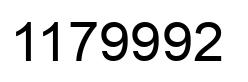 Number 1179992 black image