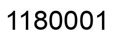 Number 1180001 black image