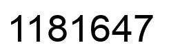 Number 1181647 black image