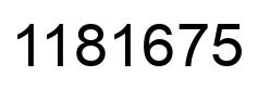 Number 1181675 black image