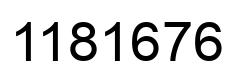 Number 1181676 black image