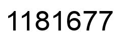 Number 1181677 black image
