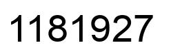 Number 1181927 black image