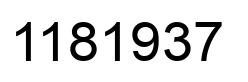 Number 1181937 black image