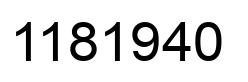 Number 1181940 black image
