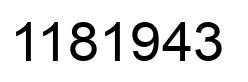 Number 1181943 black image