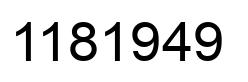 Number 1181949 black image