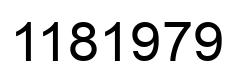Number 1181979 black image