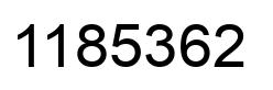 Number 1185362 black image