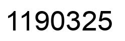 Number 1190325 black image