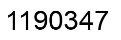 Number 1190347 black image